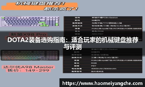 DOTA2装备选购指南：适合玩家的机械键盘推荐与评测