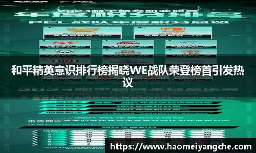 和平精英意识排行榜揭晓WE战队荣登榜首引发热议